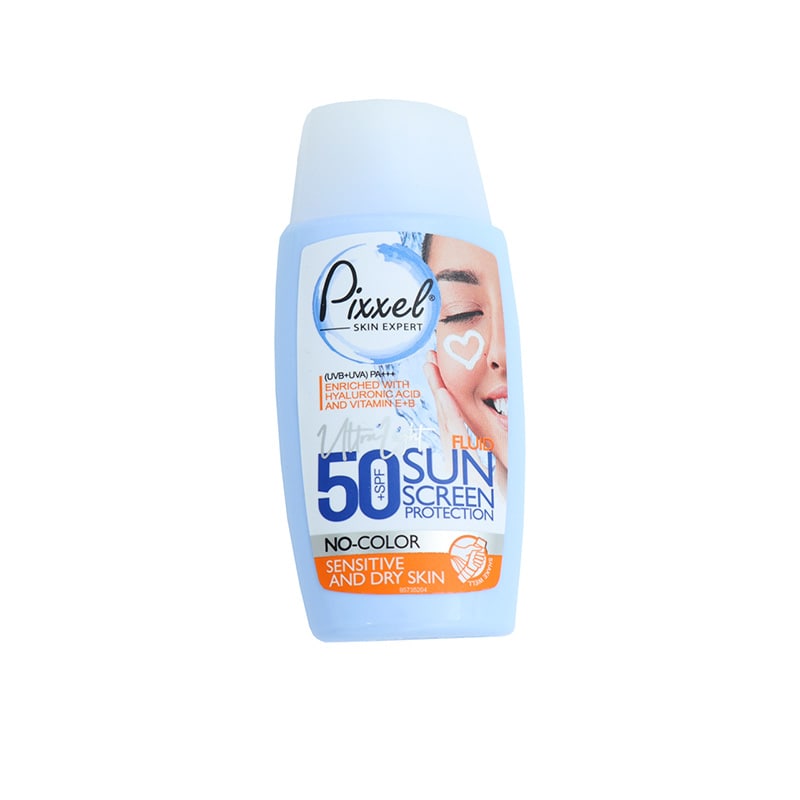 ضدآفتاب بی رنگ پیکسل SPF50 پوست خشک و نرمال