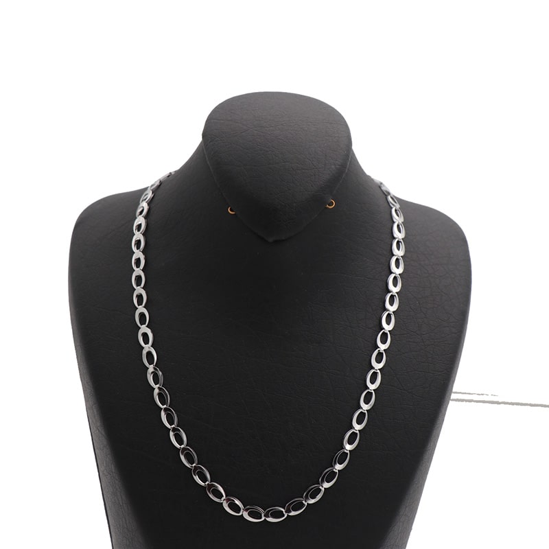زنجیر استیل حلقه ای نقره ای 70704