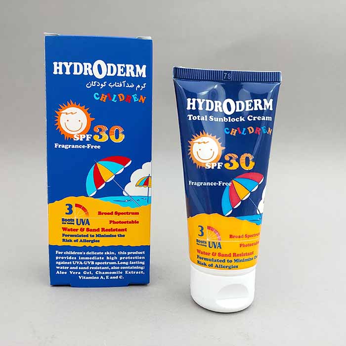 کرم ضدآفتاب کودکان spf 30 هیدرودرم