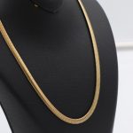 زنجیر پوست ماری استیل طلایی 4mm وارداتی کد 76039