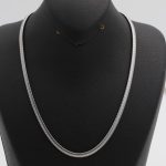 زنجیر پوست ماری استیل نقره ای 5mm وارداتی کد70757