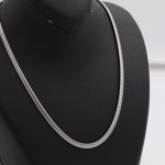 زنجیر پوست ماری استیل نقره ای 5mm وارداتی کد70757