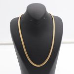 زنجیر پوست ماری استیل طلایی 4mm وارداتی کد 76039