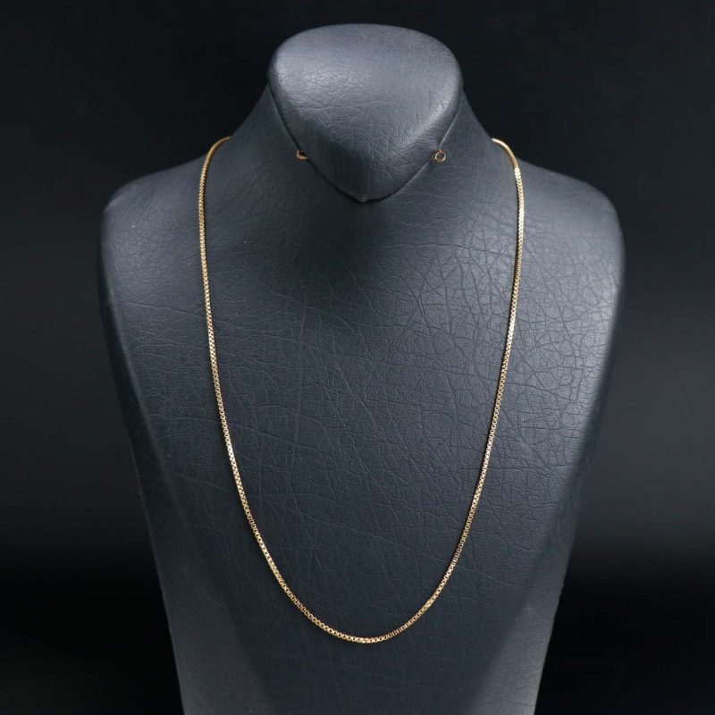 زنجیر استیل رنگ طلایی طرح ونیزی 1.2mm وارداتی کد74871