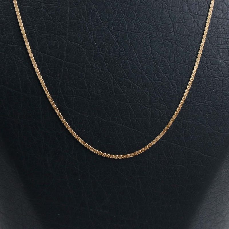 زنجیر استیل رنگ طلایی طرح ماری 2mm وارداتی کد74927