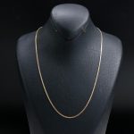 زنجیر استیل رنگ طلایی طرح ماری 2mm وارداتی کد74927