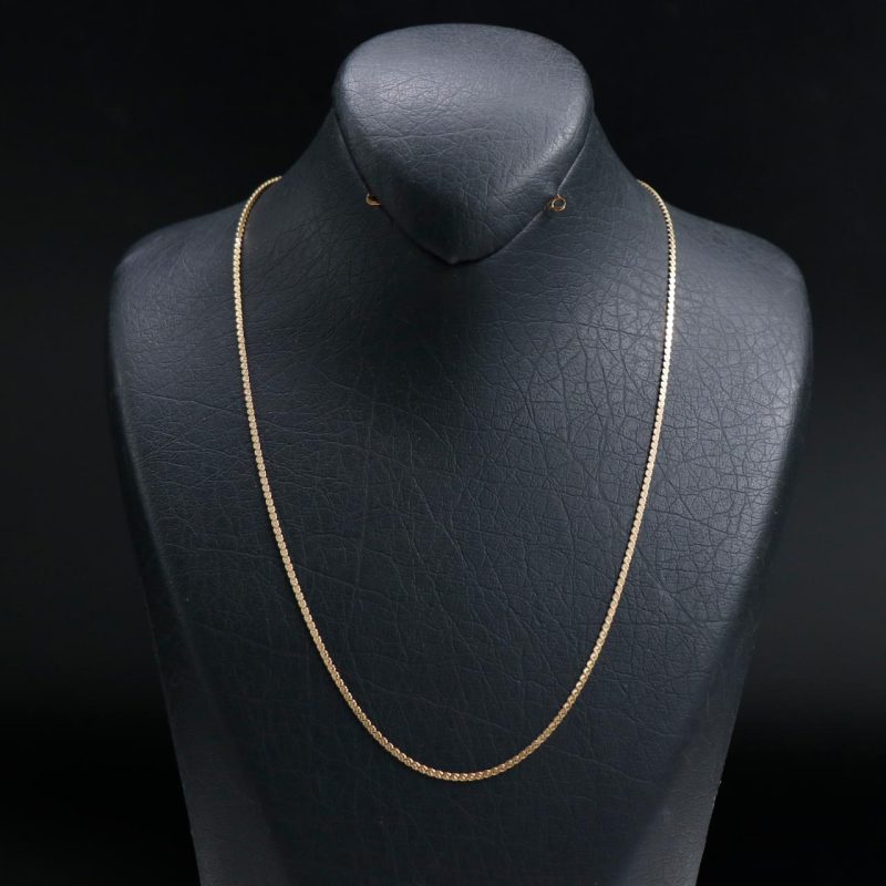زنجیر استیل رنگ طلایی طرح ماری 2mm وارداتی کد74927