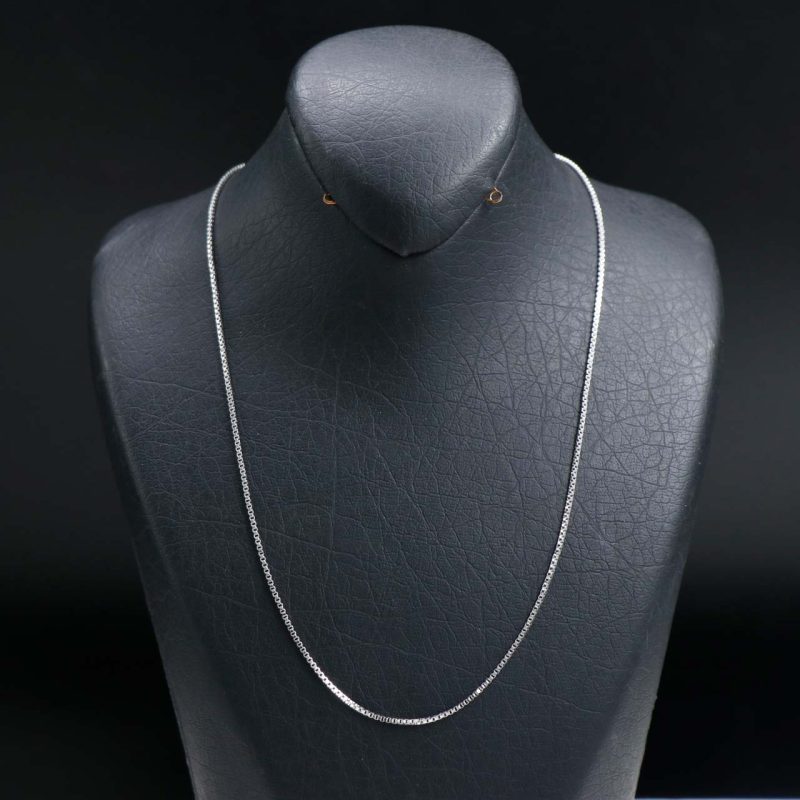 زنجیر استیل رنگ نقره ای طرح ونیزی 1.2mm وارداتی کد 75034