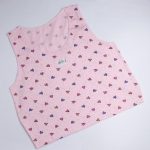 تاپ بلند حلقه ای نخی میسپل صورتی سایز 2XL طرح قلبی