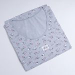 تاپ بلند حلقه ای نخی میسپل طوسی سایز 2XL طرح گیلاس قلبی