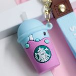سرکلیدی سیلیکونی استارباکس starbucks بنفش وارداتی