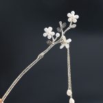 کانزاشی طرح گل مروارید طلایی آویزدار وارداتی 2 کد 75341