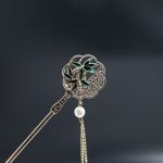 کانزاشی مجلسی رنگ ثابت طلایی آویزدار وارداتی کد70400