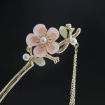 کانزاشی طرح گل پتاسیلی طلایی آویزدار وارداتی کد 75340