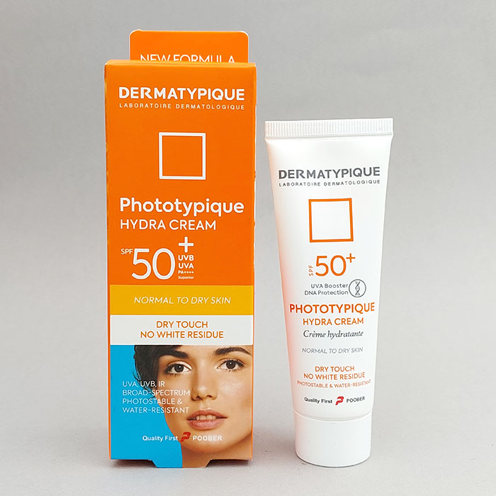 کرم ضدافتاب بی رنگ DERMATYPIQUE درماتیپیک spf50 مناسب پوست خشک